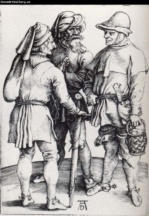 Albrecht Durer Three Peasants in conver-sation